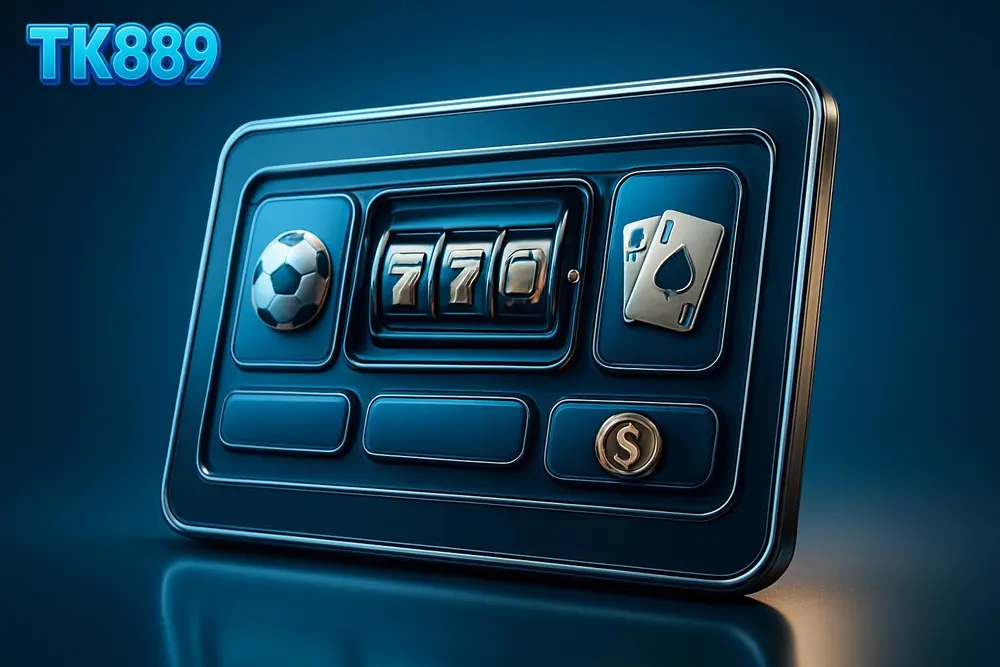 TK889 Bangladesh โ a silver and blue themed digital dashboard with betting icons TK889 Bangladesh โ a silver and blue themed digital dashboard with betting icons